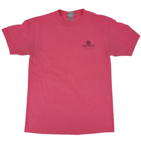 Simply Southern Pink Graphic T Preppy Classy M - Picture 2 of 9